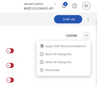 Web filtering deactivate